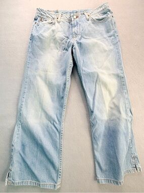 Vintage Embroidered Lucky Brand Light Wash Cropped Jeans Women's Size 10 / 30